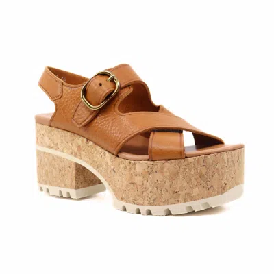 Homers Women Venice Platform Heels In Volanato Faggio In Brown