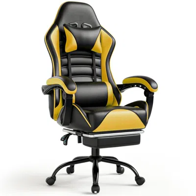 Homerulay Ergonomic Gaming Chair For Adults, Comfortable Computer Chair For Heavy People, Adjustable Height Of In Black