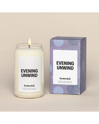 Homesick Evening Unwind Scented Candle In Blue