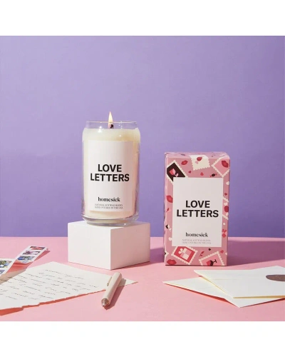 Homesick Love Letters Scented Candle In White
