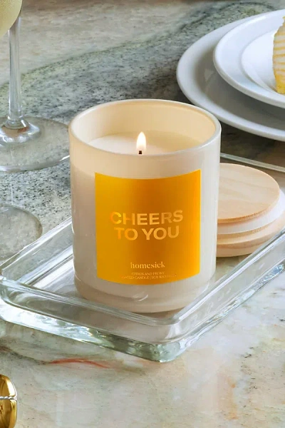 Homesick Moods 7 oz Candle In Cheers To You At Urban Outfitters In Neutral