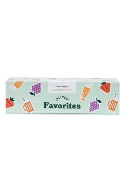 Homesick Olipop Favorites Mini Candle Set In Transparent