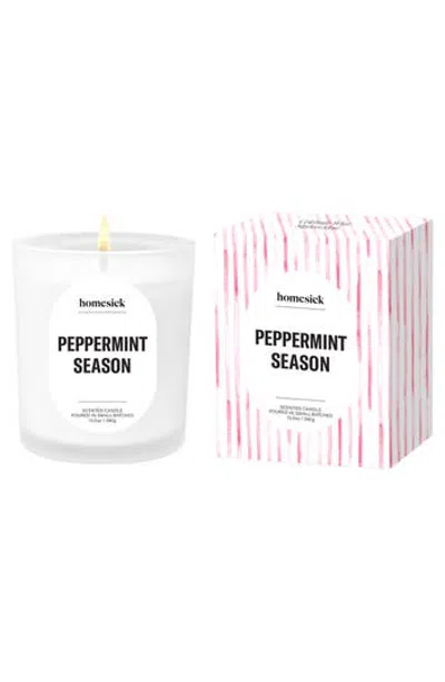 Homesick Peppermint Season Candle In Multi