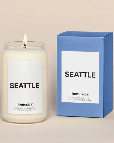 Homesick Seattle Candle In White