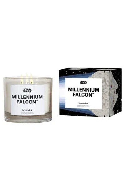 Homesick Star Wars Millennium Falcon 3-wick Candle (limited Edition) In Gray