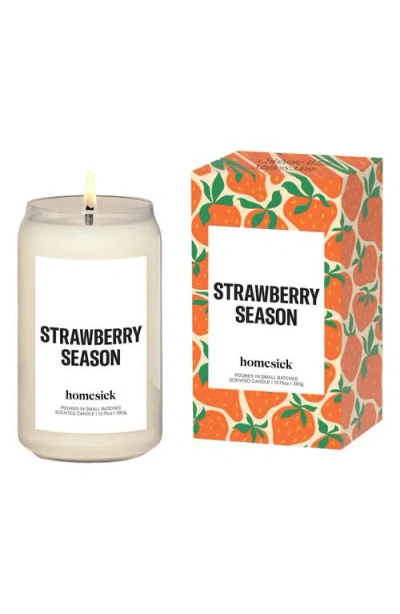 Homesick Strawberry Season Candle In Brown