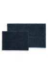 Homespun 2-pack Chenille Bath Mats In Blue