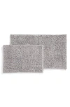 Homespun 2-pack Chenille Bath Mats In Gray