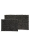 Homespun 2-pack Chenille Bath Mats In Black