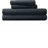 Homespun 4-piece Cotton Jersey Sheet Set In Navy