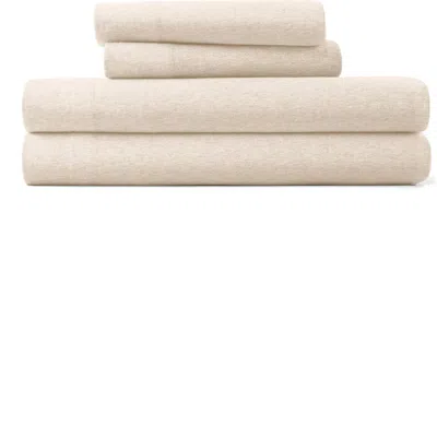 Homespun 4-piece Cotton Jersey Sheet Set In Neutral