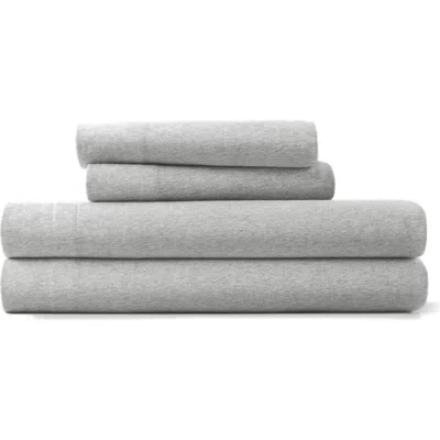 Homespun 4-piece Cotton Jersey Sheet Set In White