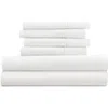 Homespun 6-piece Microfiber Solid Sheet Set In White