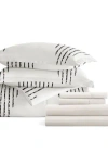 Homespun 7-piece Assorted Comforter Set In Diamond Stripe Gray