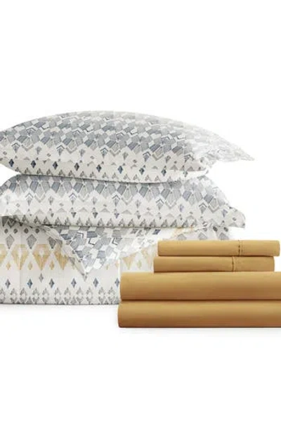 Homespun 7-piece Assorted Comforter Set In Mayan Stamp Gray