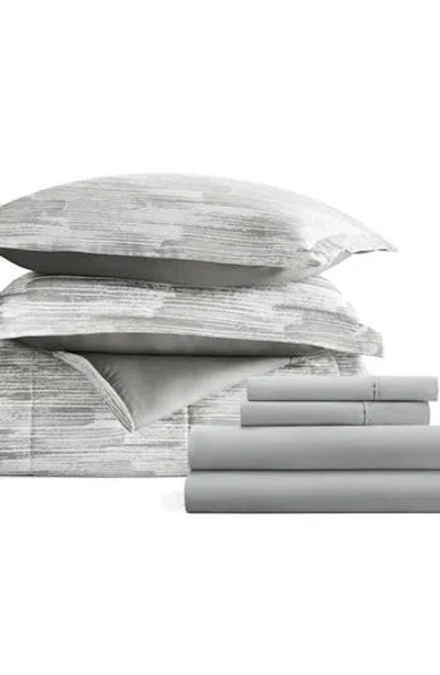 Homespun 7-piece Assorted Comforter Set In Striped Gray