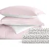 Homespun 7-piece Assorted Reversible Comforter Set In Blush/white
