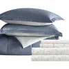 Homespun 7-piece Assorted Reversible Comforter Set In Stone/light Gray