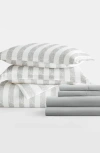 Homespun Bundle Duvet Set In Light Gray Stripe