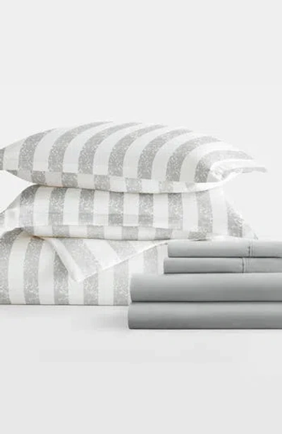 Homespun Bundle Duvet Set In Light Gray Stripe