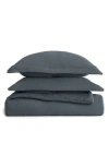 Homespun Double Gauze 3-piece Comforter Set In Blue