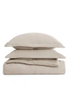 Homespun Double Gauze 3-piece Comforter Set In Brown