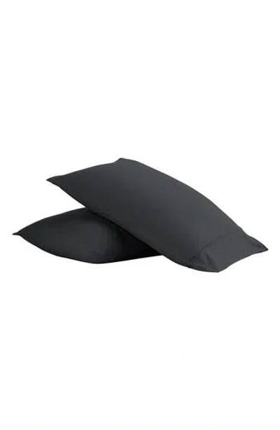 Homespun Home Spun Premium Ultra Soft 2-piece Pillow Case Set In Black