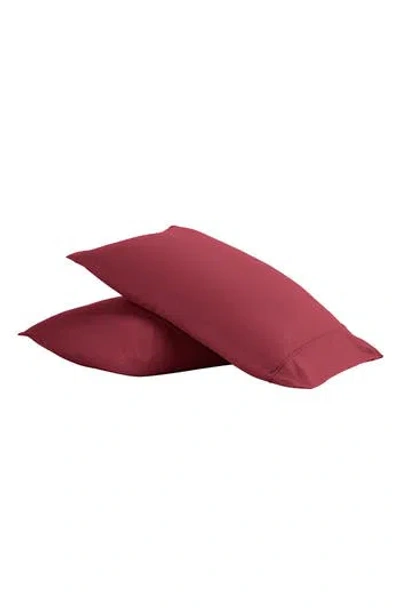 Homespun Home Spun Premium Ultra Soft 2-piece Pillow Case Set In Burgundy