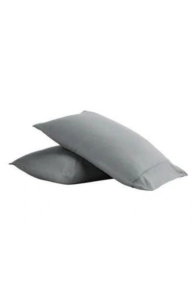 Homespun Home Spun Premium Ultra Soft 2-piece Pillow Case Set In Gray
