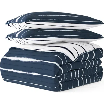 Homespun Horizon Reversible Comforter & Shams Set In Navy