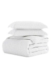 Homespun Ienjoy Home Premium Ultra Soft Polaris Pattern 3-piece Duvet Cover Set In White