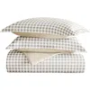 Homespun Pattern Duvet Cover & Sham Set In Brown