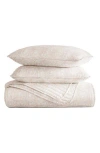 Homespun Pattern Reversible Quilt & Sham Set