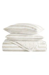 Homespun Pattern Reversible Quilt & Sham Set