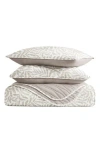 Homespun Pattern Reversible Quilt & Sham Set In Brown