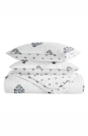 Homespun Pattern Reversible Quilt & Sham Set In Multi