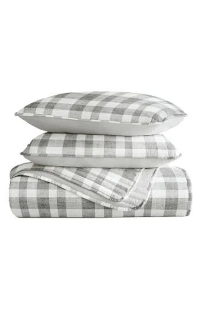 Homespun Pattern Reversible Quilt & Sham Set In Multi