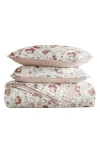 Homespun Pattern Reversible Quilt & Sham Set In Multi