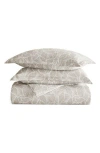 Homespun Patterned Duvet Set In Brown