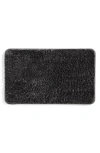 Homespun Plush Shaggy Bath Mat In Black