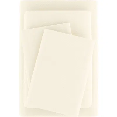 Homespun Premium Chevron Embossed Sheet Set In White