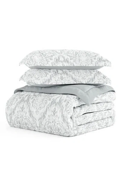 Homespun Premium Down Alternative English Countryside Reversible Comforter Set In Light Gray