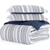 Homespun Premium Down Alternative Reversible Comforter Set In Blue