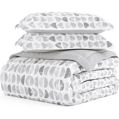 Homespun Premium Down Alternative Reversible Comforter Set In Gray