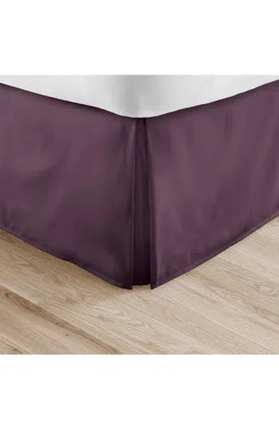 Homespun Premium Pleated Dust Ruffle Bed Skirt In Purple
