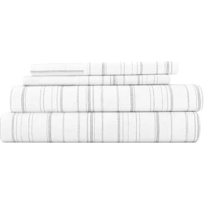 Homespun Premium Ultra Soft 4-piece Flannel Bed Sheet Set In Gray