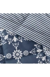 Homespun Premium Ultra Soft Daisy Medallion Reversible Down-alternative Comforter Set In Navy