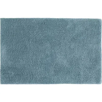 Homespun Reversible Cotton Bath Mat In Blue