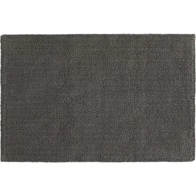 Homespun Reversible Cotton Bath Mat In Gray