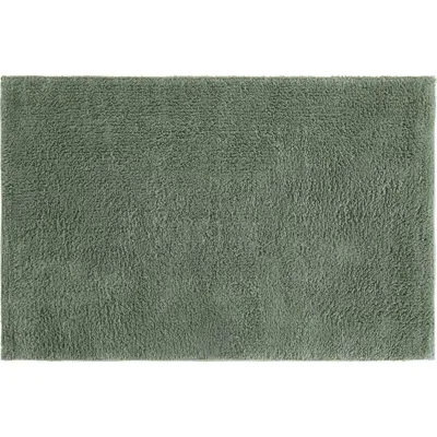 Homespun Reversible Cotton Bath Mat In Green